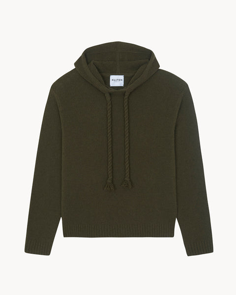 Sweater Hoodie Bakia Bouclette kombu green - Image principale