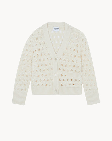 Cardigan Leocadia blanc - Image principale