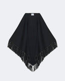 Cape sohare cuir frange noir - Kujten packshot