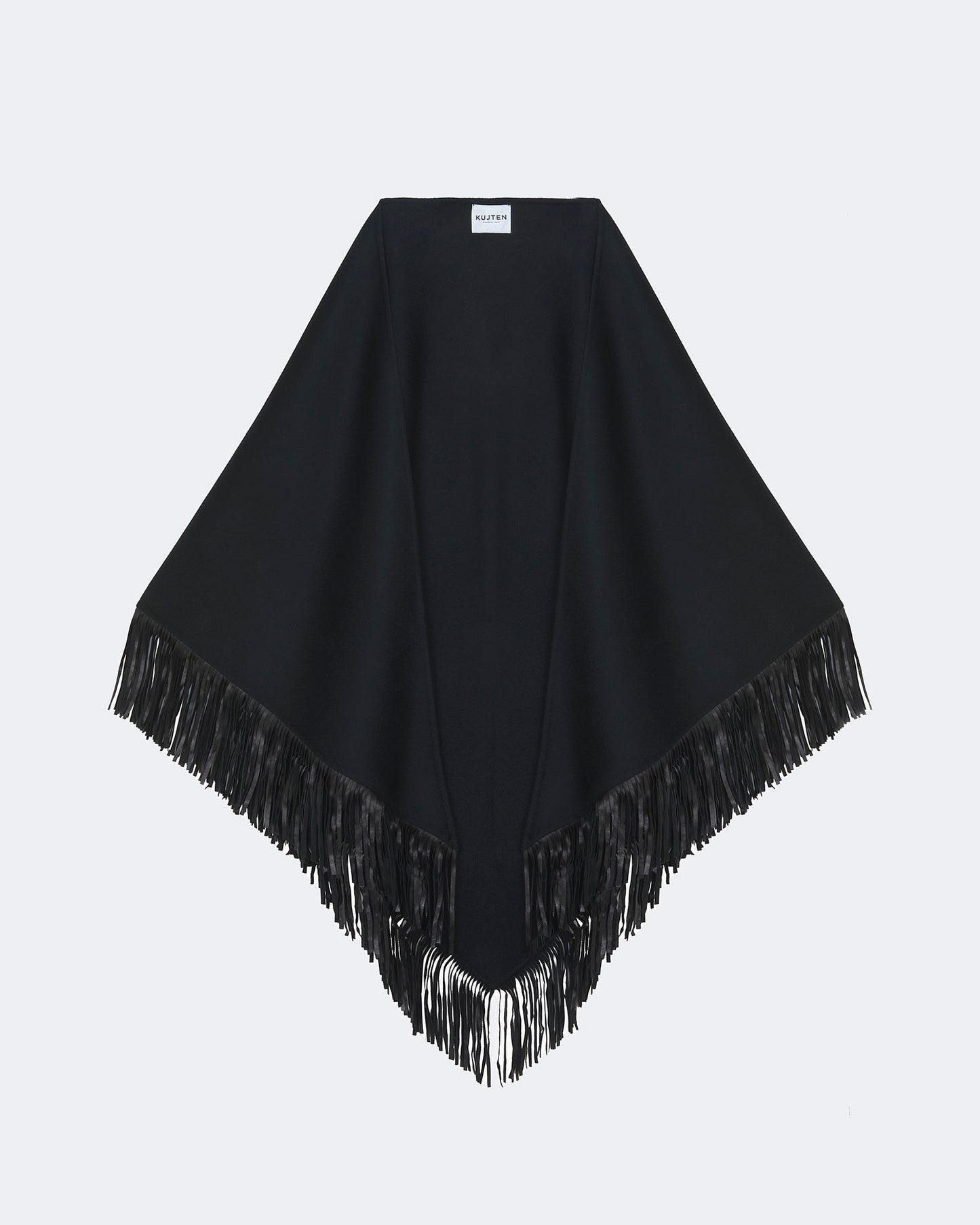 Cape sohare cuir frange noir - Kujten packshot