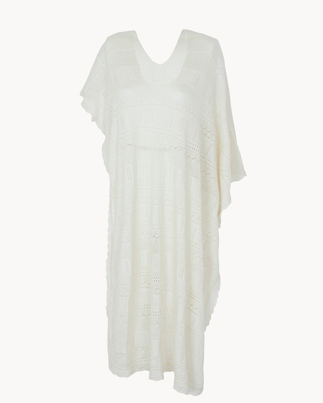 Poncho Melania Pointelle blanc - Image principale