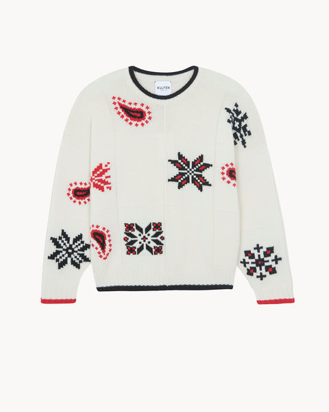 Sweater Camila Noel white black - Image principale