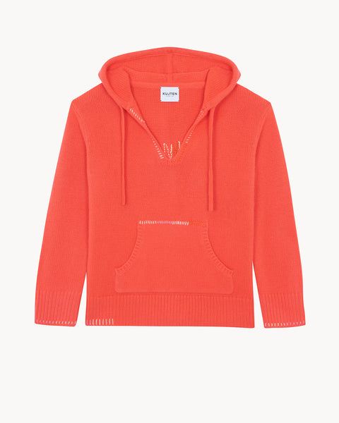 Sweater Solmar Hoodie Neon Coral - Image principale