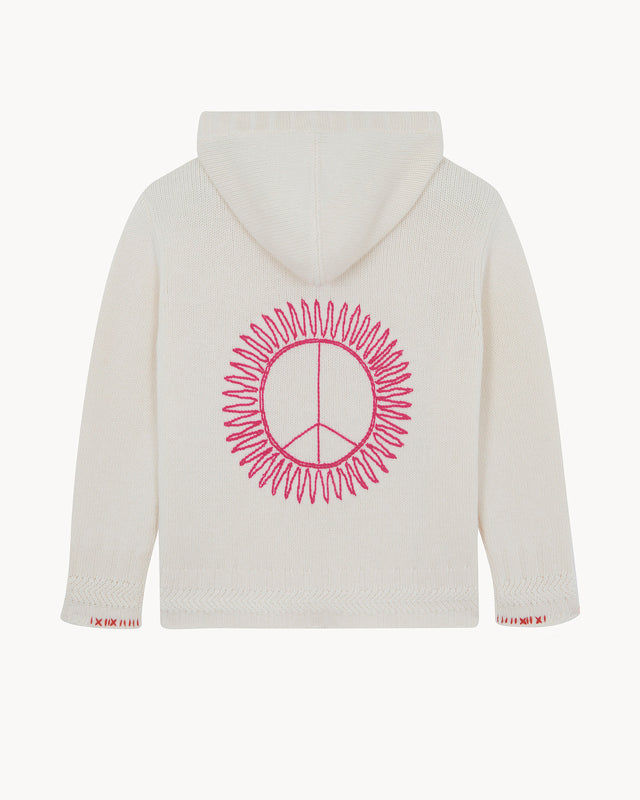 Pull Hoodie Solmar blanc - Image principale