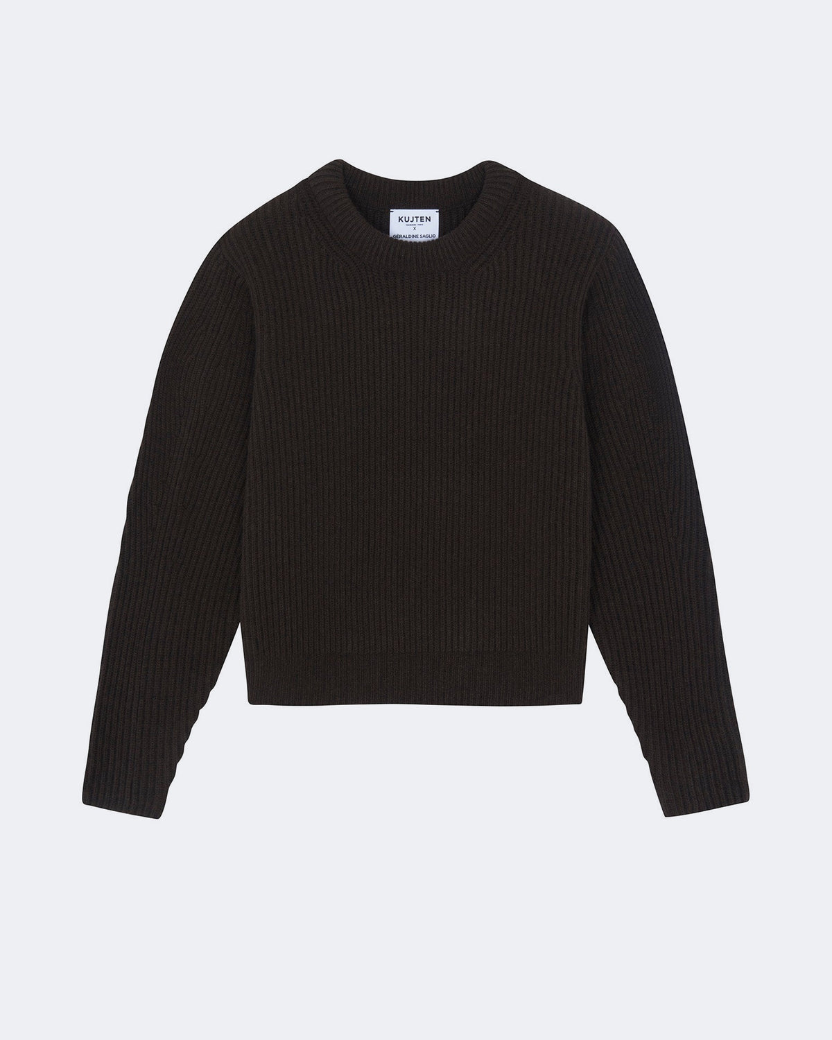 Pull en cachemire marron pour femme - Kujten packshot