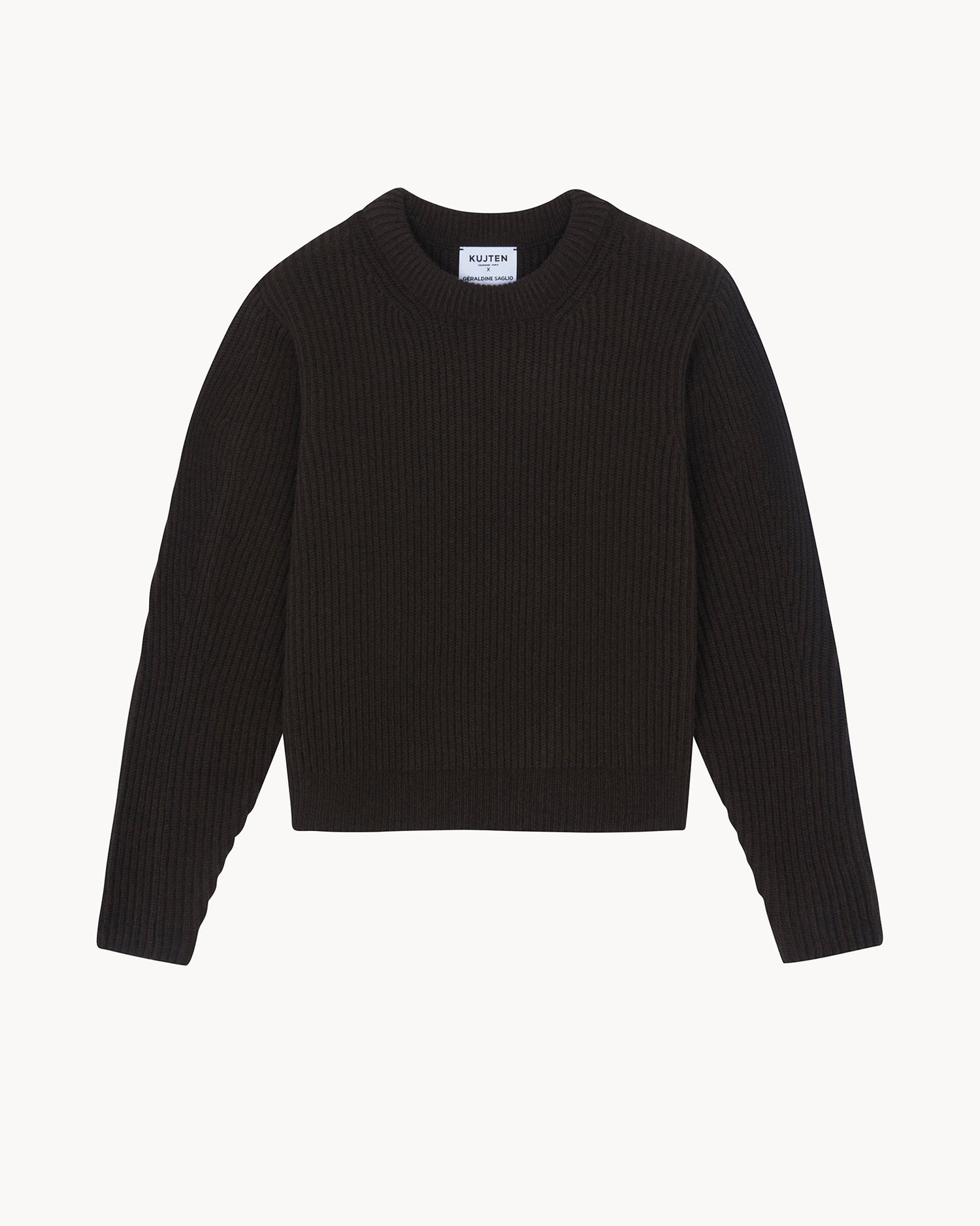 Pull en cachemire marron pour femme - Kujten packshot