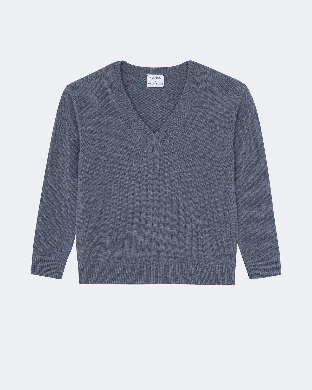 Pull en cachemire gris pour femme - Kujten packshot