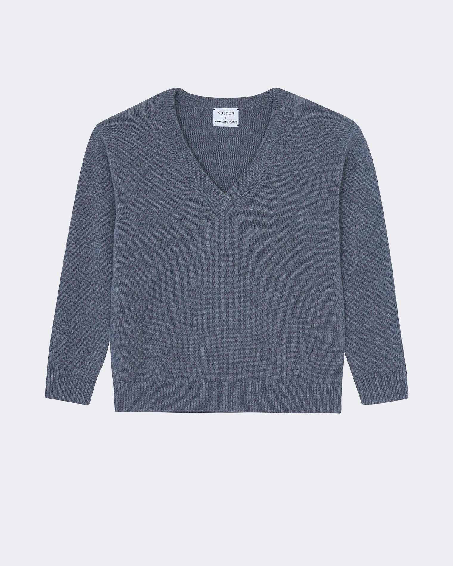 Pull en cachemire gris pour femme - Kujten packshot
