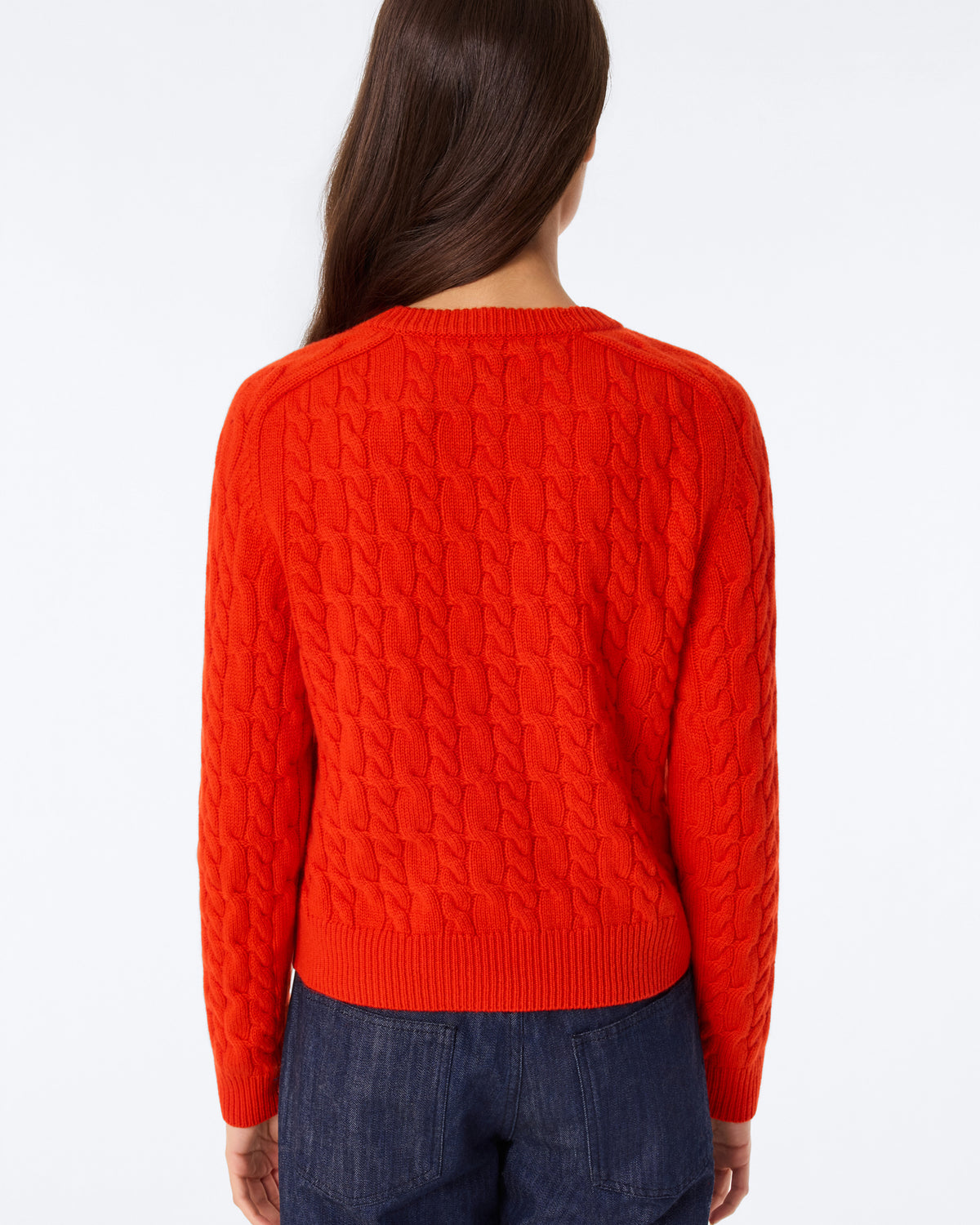Pull Caroline Cable orange rosso