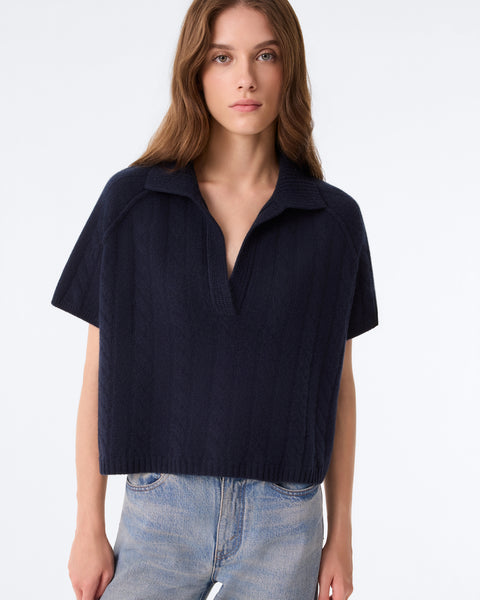 Polo Aenor Cable Dark Navy Blue - Image 2