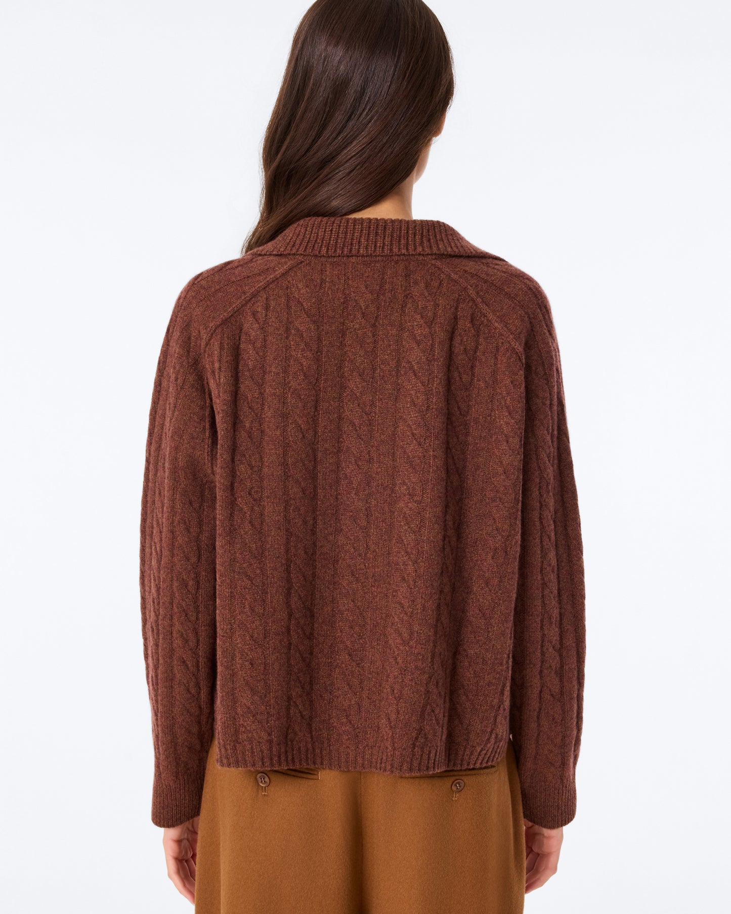 Polo Aenora Cable marron pécan