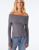 Top Alessia gris flanelle