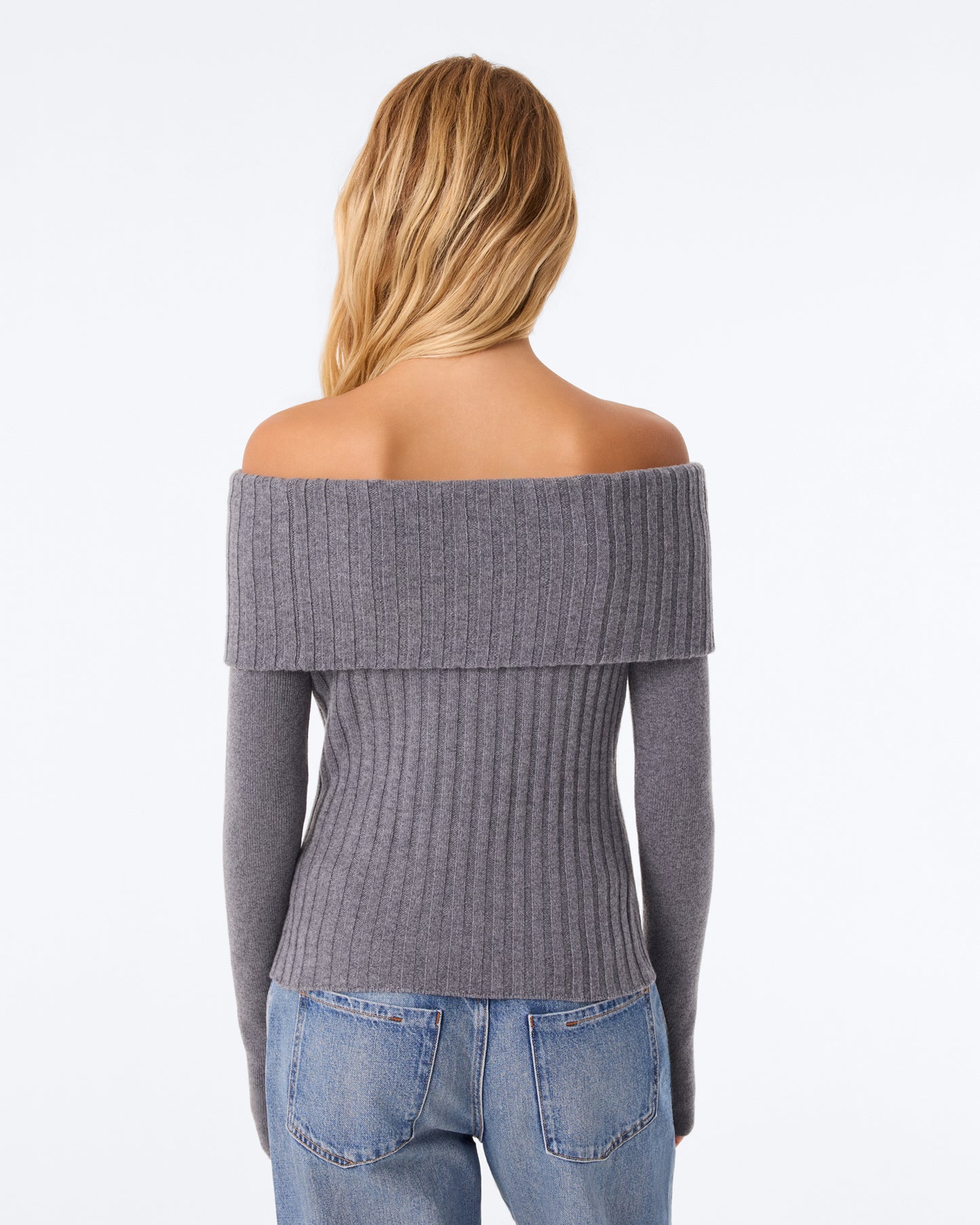 Top Alessia gris flanelle