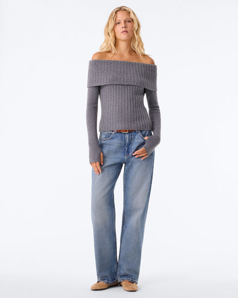Top Alessia Flannel Gray - Image 3