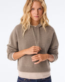 Hoodie Mona kaki chiné
