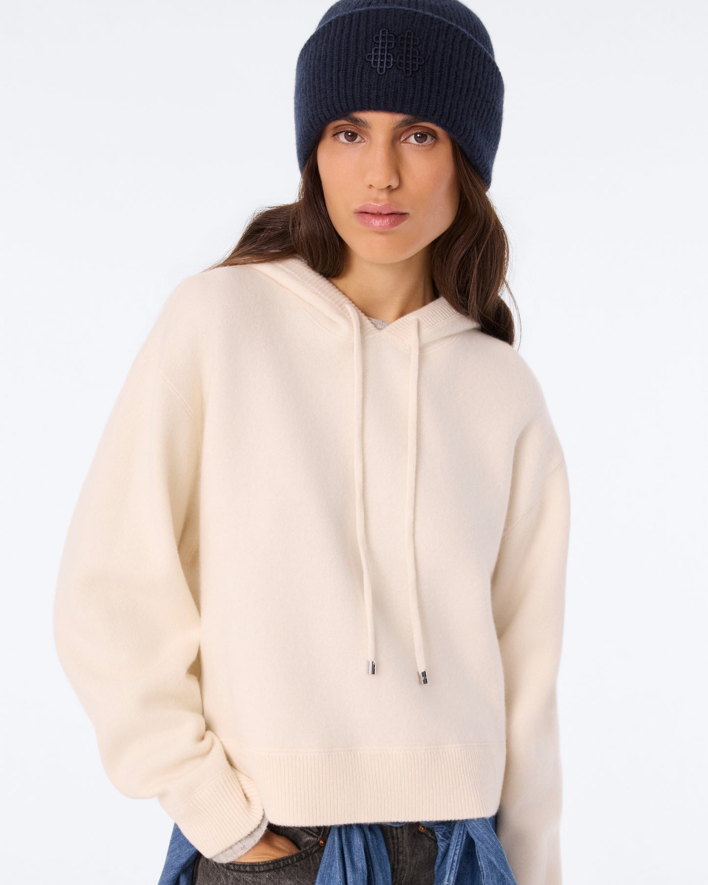 Hoodie Mona blanc