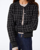 Cardigan Caroline Cardi Tweed noir
