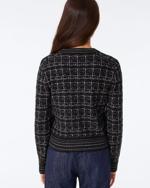 Cardigan Caroline Cardi Tweed noir - Image 3