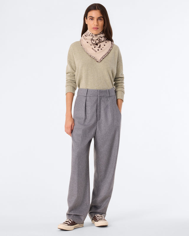 Trousers Wantina flannel gray - Image principale