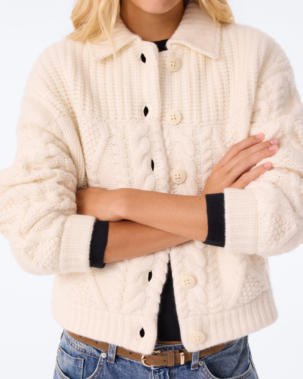 Jacket Arya Cable white