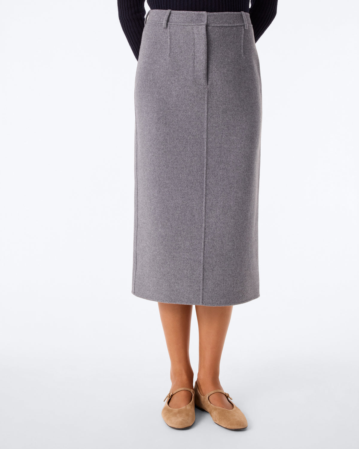 Jupe Solia gris flanelle