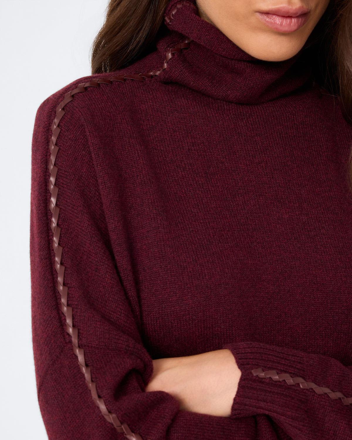 Pull Thea Leather bordeaux