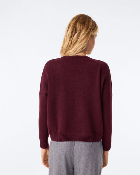 Pull Amea Leather bordeaux - Image 3
