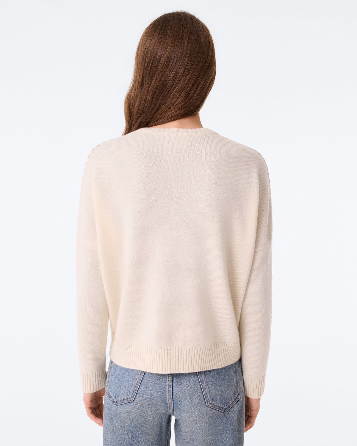 Sweater Amea Leather white