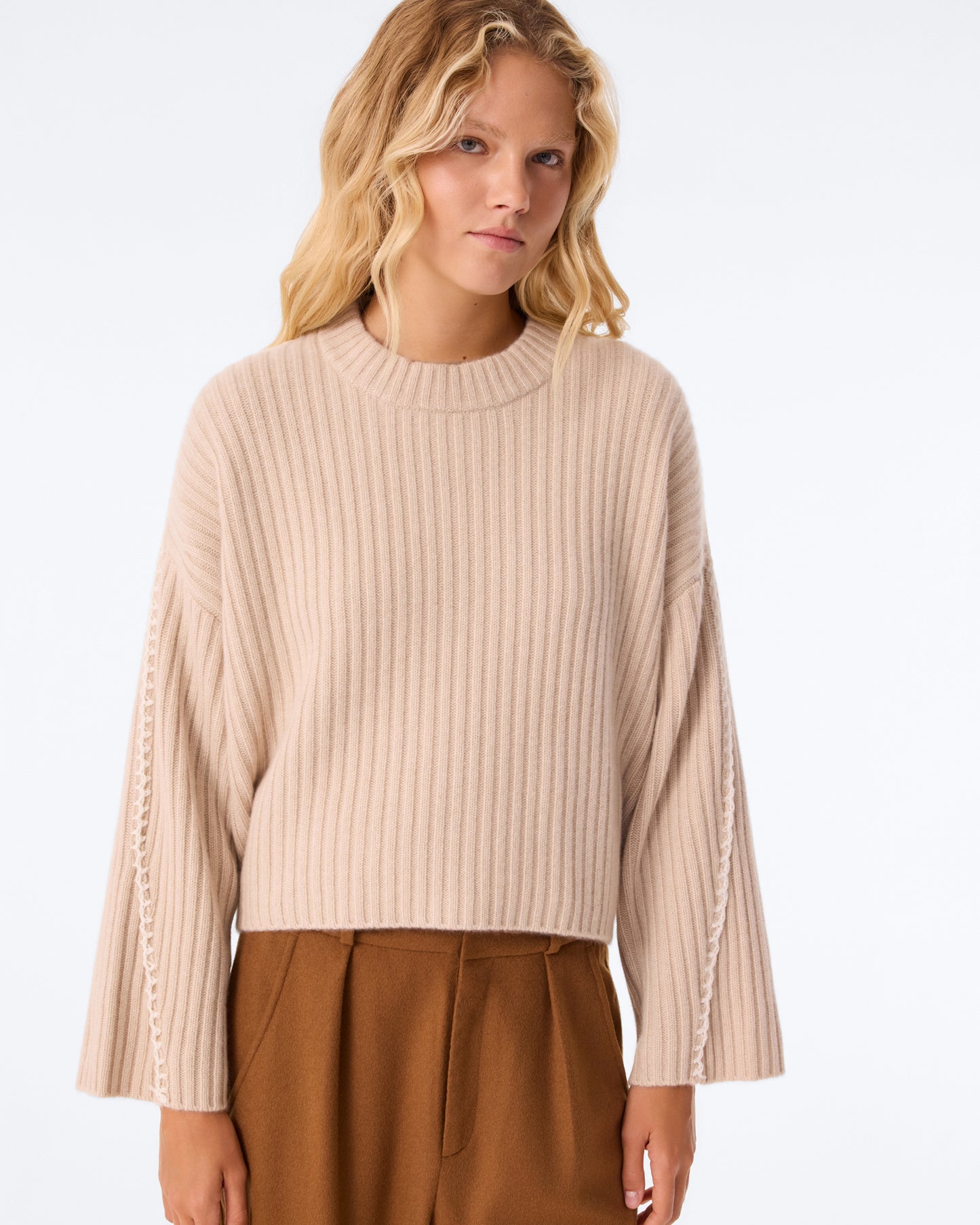 Pull Ilana beige organic