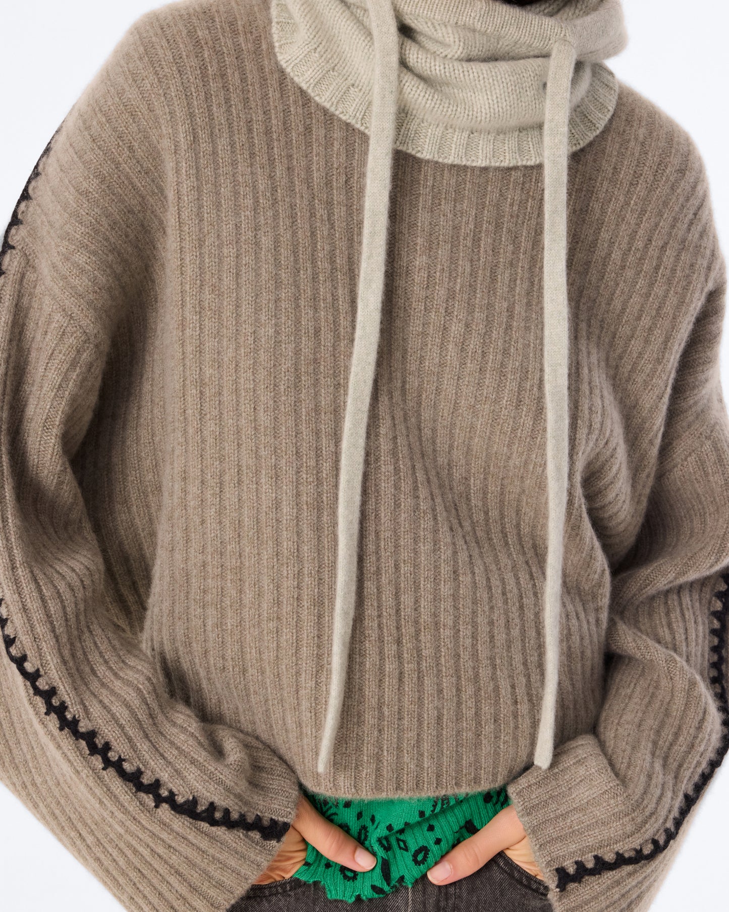 Pull Ilana kaki chiné