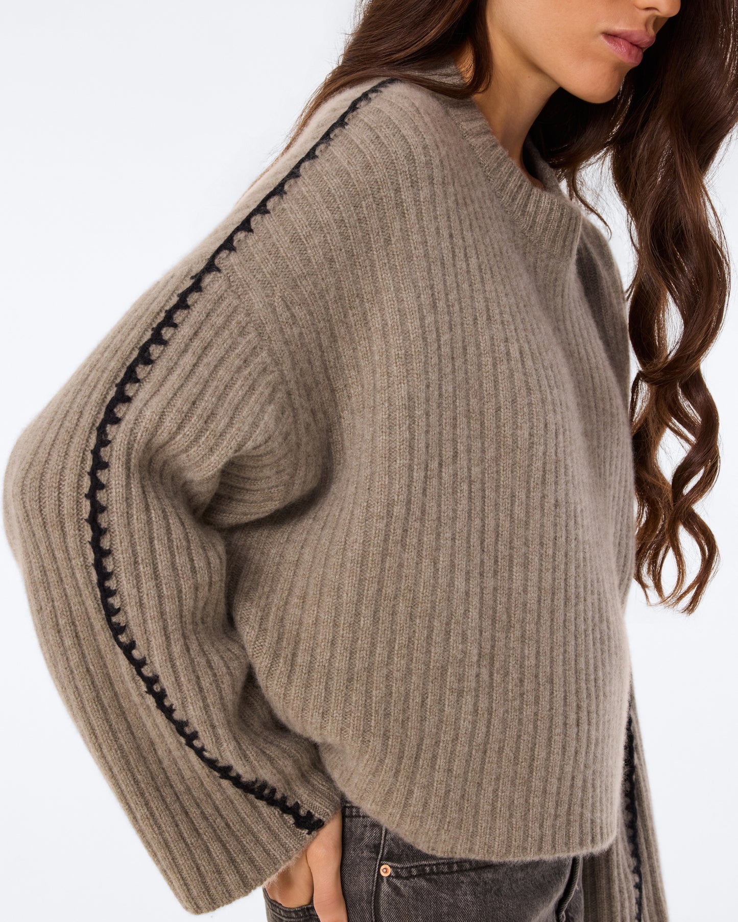 Pull Ilana kaki chiné