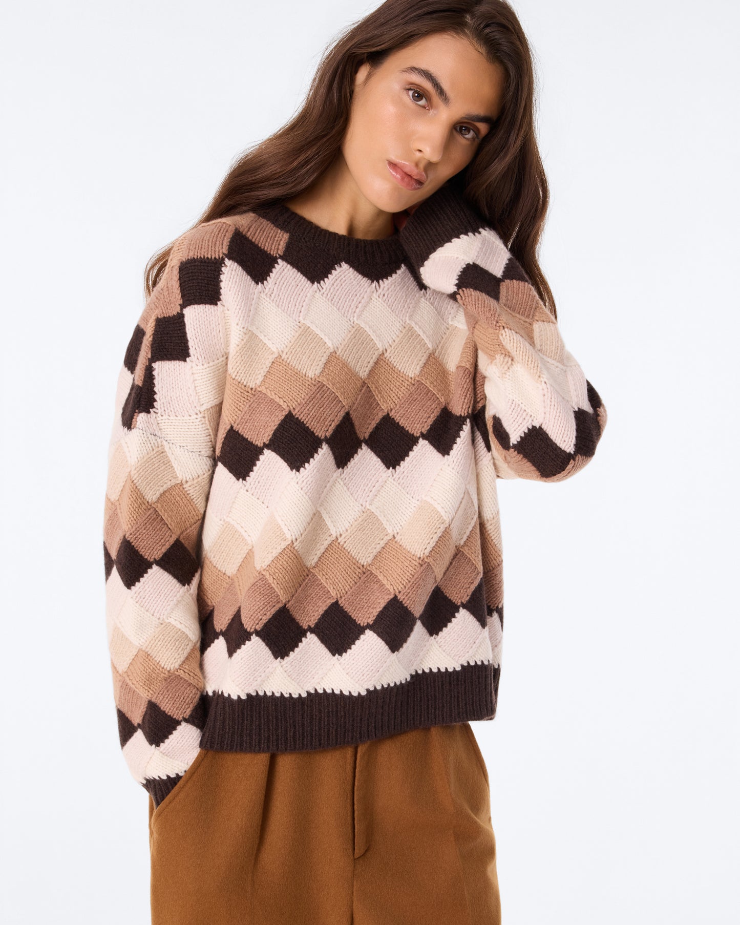 Pull Amelie Natte marron