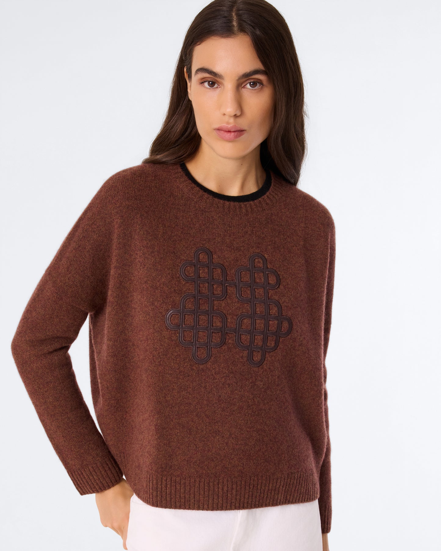 Pull Amelie Leather marron pécan