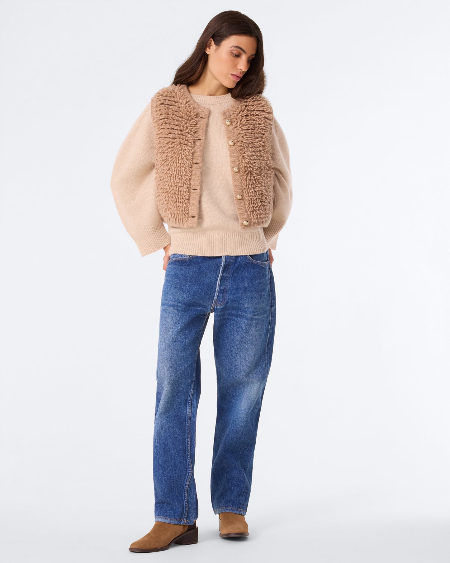 Gilet Bika light camel