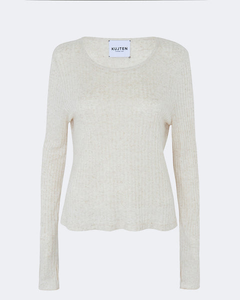 Pull Maori Linvi beige chiné - Image 4