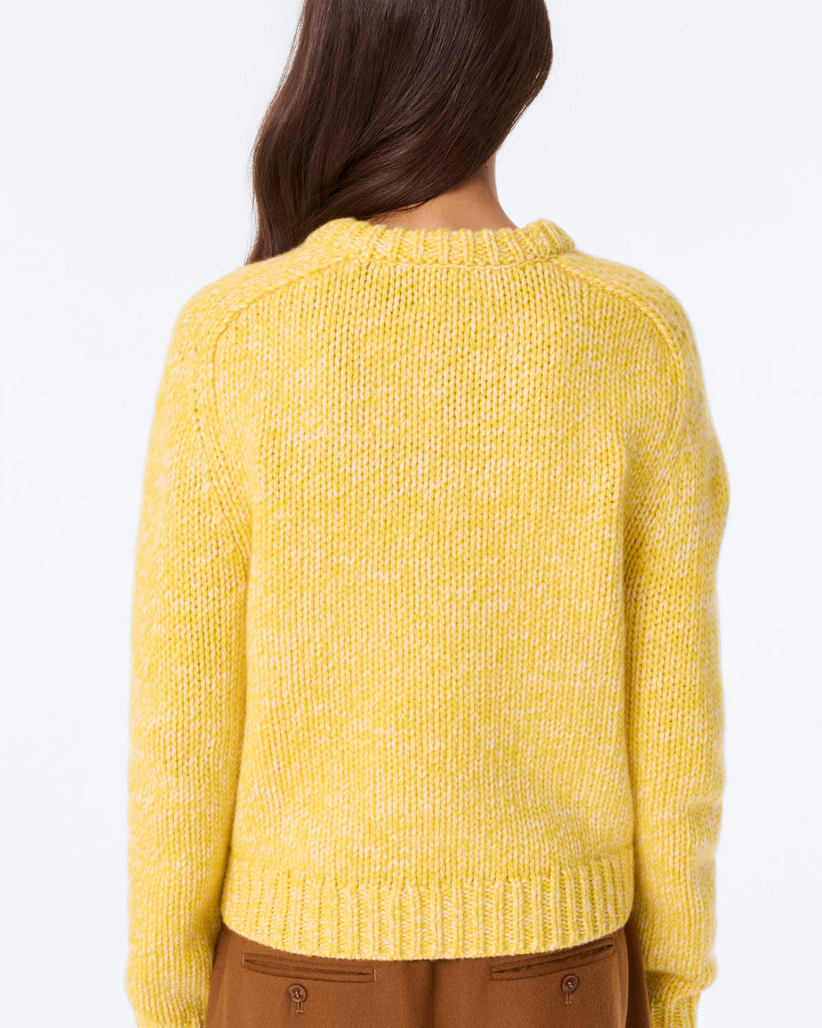 Pull Caroline Mouliné jaune mouliné