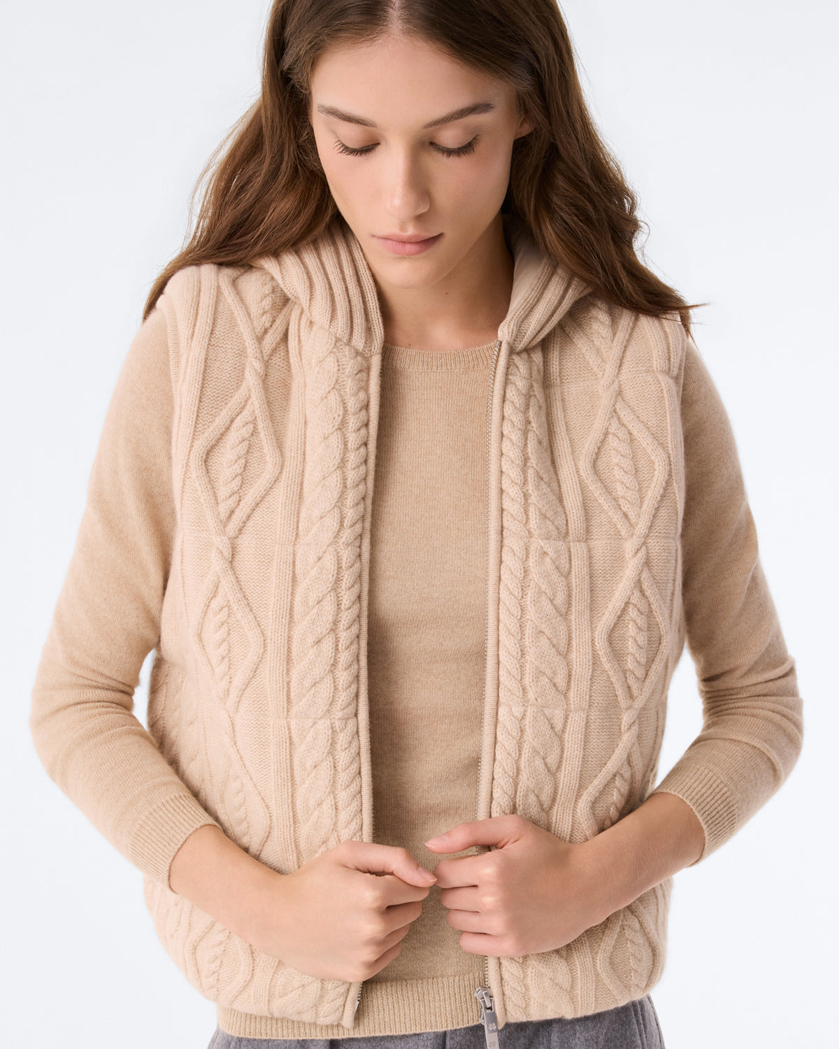 Gilet Miriana beige organic