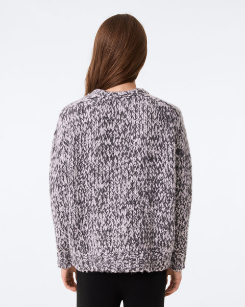 Pull Hand Knit Diane gris mouliné - Image 3
