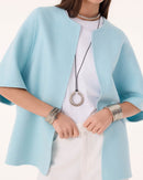 Cape en cachemire bleu pour femme - Kujten