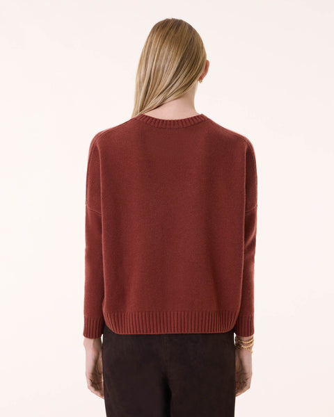 Pull Romelie bordeaux sienne - Image principale