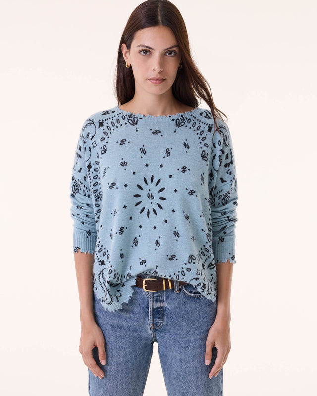 Pull Mela Bandana bleu vintage - Image principale