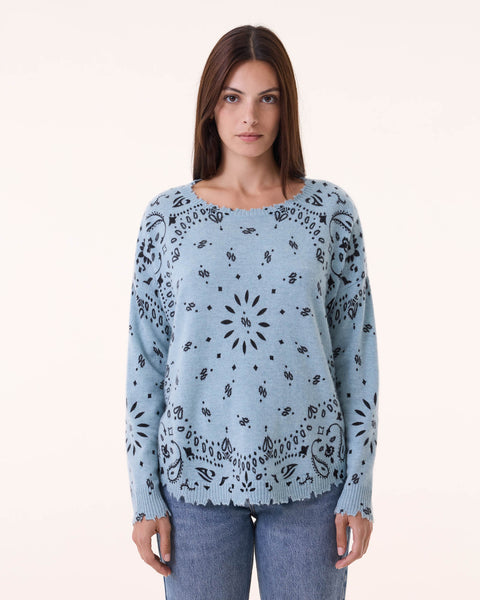 Pull Mela Bandana bleu vintage - Image principale