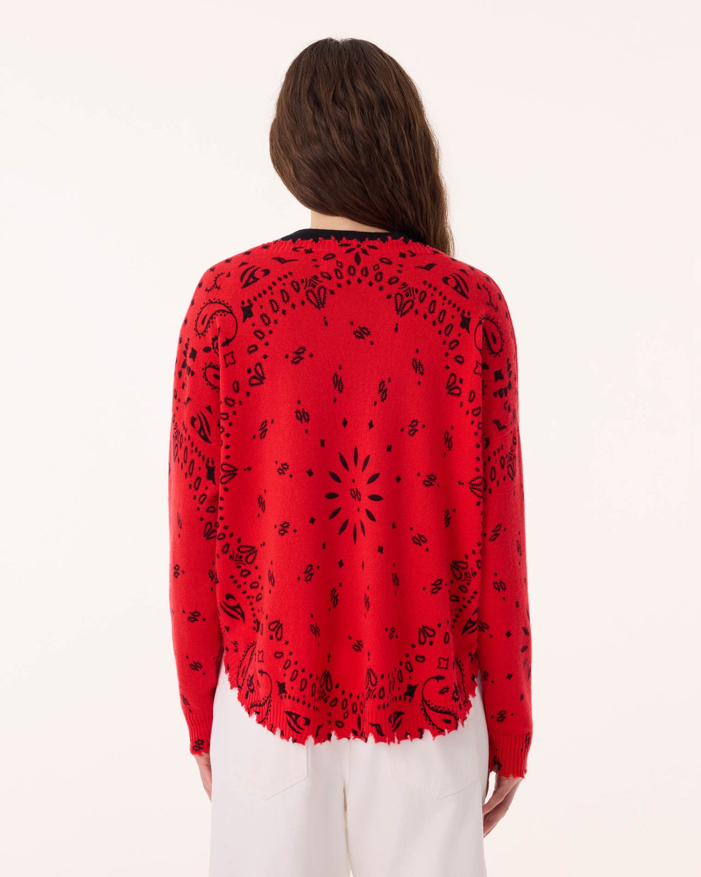 Sweater Mela Bandana coral red