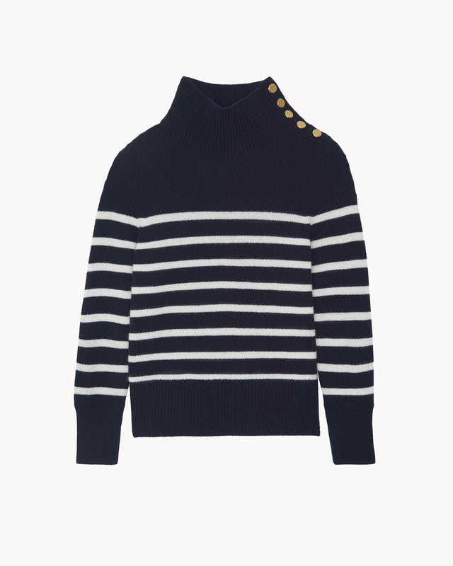 Marinière Margot blanc - bleu marine - Image principale