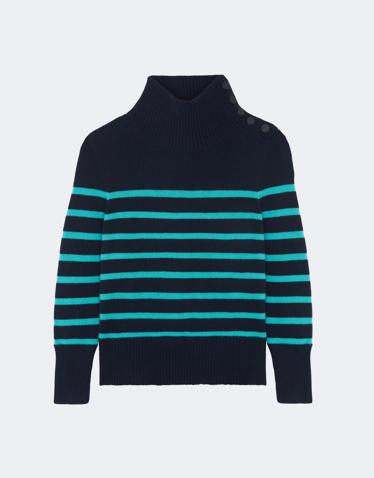 Pull en cachemire bleu pour femme - Kujten packshot