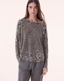 Sweater Mela Bandana Bico marl khaki