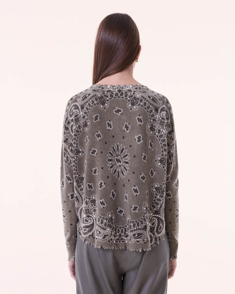 Pull Mela Bandana Bico kaki chiné - Image principale