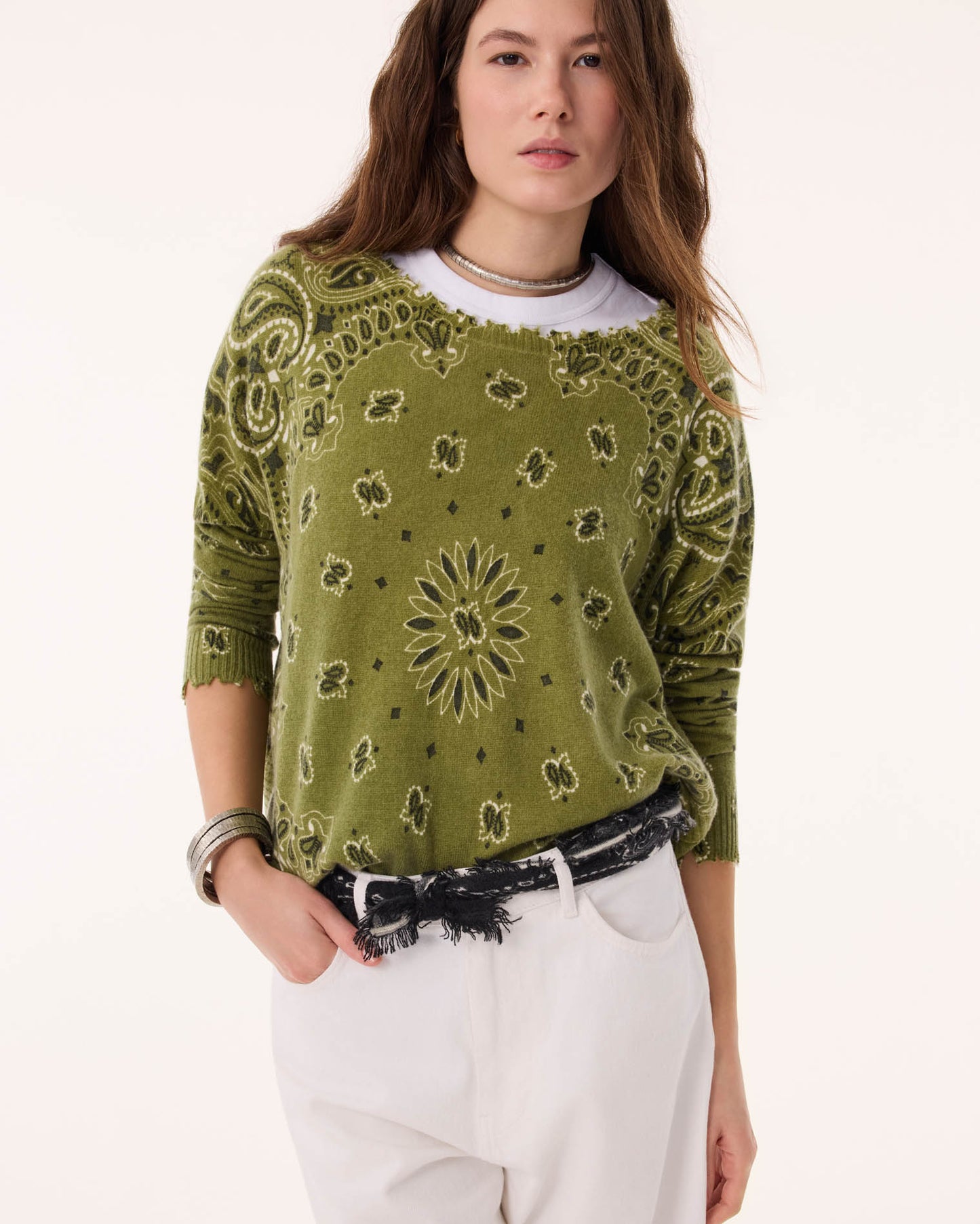 Sweater Mela Bandana Bico cactus