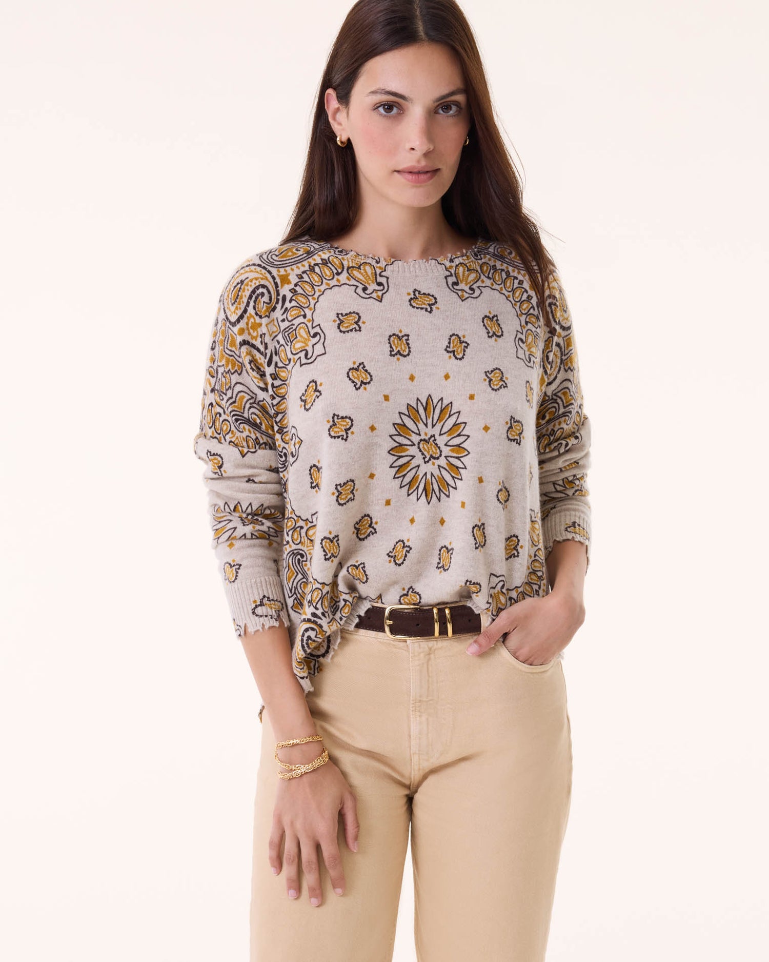 Pull mela court jaune - Kujten
