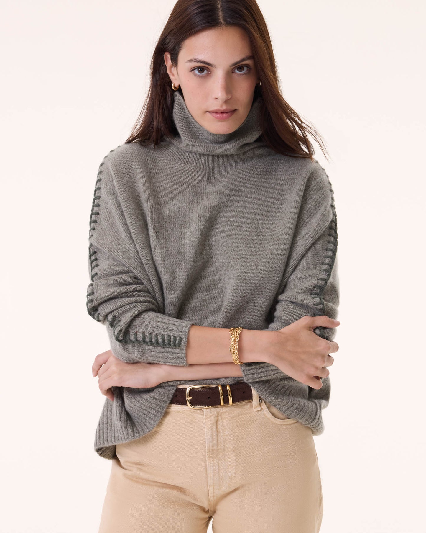 Sweater Thea marl khaki